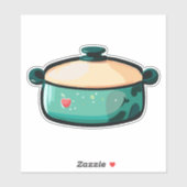 Kochtopf Aufkleber (Blatt)