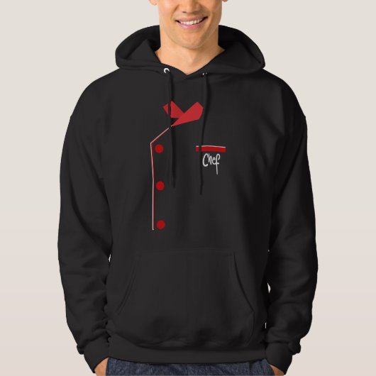 Kochuniform Jacke Faux Funny Kochen Hoodie (Vorderseite)