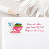 Kochutensilien Backen Rücksendeadressen-Aufkleber (Insitu)