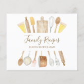 Kochutensilien Familienrezeptkarte (Rückseite)