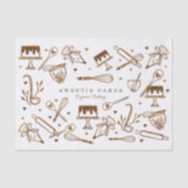 Kochutensilien zum Kochen von Leckerbissen Seidenpapier (Vorderseite)