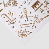 Kochutensilien zum Kochen von Leckerbissen Seidenpapier (Ausschnitt)