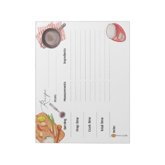 Kochworte Notizblock (Rotiert)