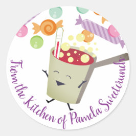 Kochzuckerdose aus der Aufkleberküche Runder Aufkleber