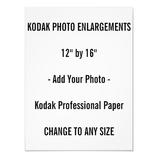 Kodak Foto Erweiterungen 12" bis 16" (Vorne)