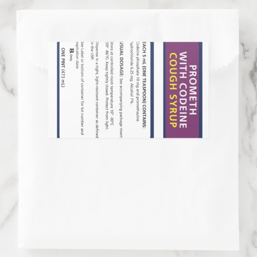 Kodein fördern rechteckiger aufkleber (Tasche)