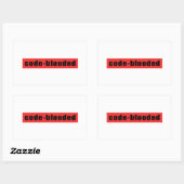 kodengebunden rechteckiger aufkleber (Blatt)