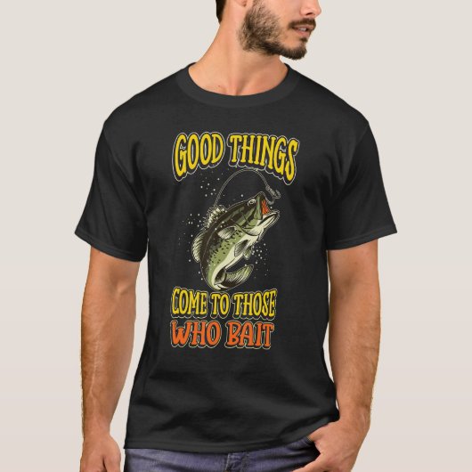 Köder Angelrute Netz Ozean Teich Fischer Fisch T-Shirt (Vorderseite)