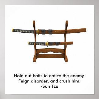 Köder aussetzen, um den Feind zu locken Poster