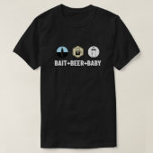 Köder, Bier und T - Shirt der Vaterschaft (Design vorne)