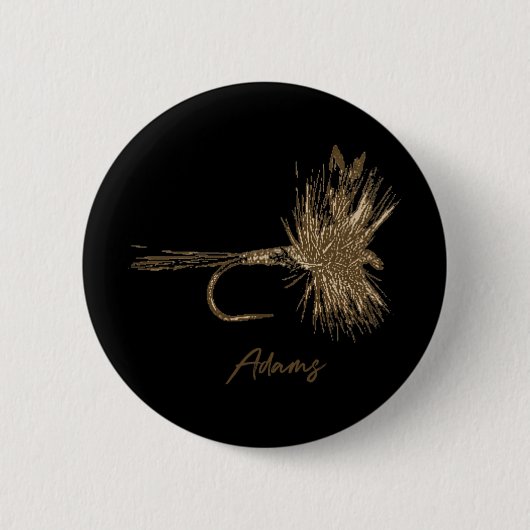 Köder für Fliegenfischen Adams Vintage Button (Vorderseite)