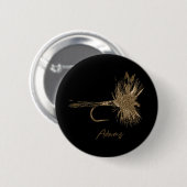 Köder für Fliegenfischen Adams Vintage Button (Vorne & Hinten)