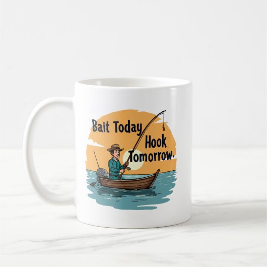Köder heute, Haken morgen Kaffeetasse (Links)