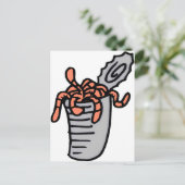 Köder in einer Dose Postkarte (Stehend Vorderseite)