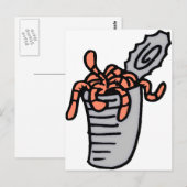Köder in einer Dose Postkarte (Vorne/Hinten)