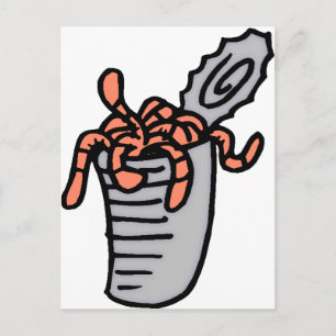 Köder in einer Dose Postkarte