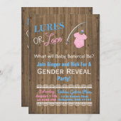 Köder oder Spitze-hölzernes Geschlecht decken Einladung (Vorne/Hinten)