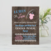 Köder oder Spitze-hölzernes Geschlecht decken Einladung (Stehend Vorderseite)