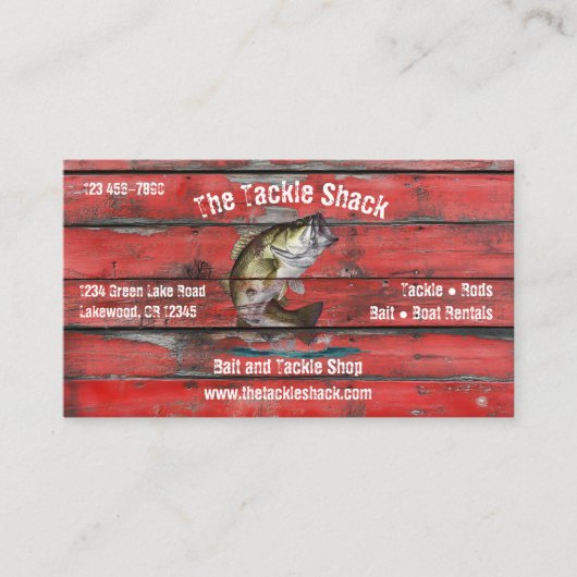 Köder und Tackle Shop Visitenkarte (Vorderseite)