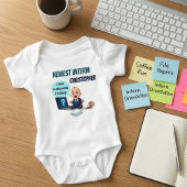 Köderndes Bürohumor: Lustiger "Neuster Praktikant" Baby Strampler