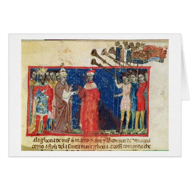Kodex Correr I 383 Doge Sebastiani Ziani empfängt (Vorderseite (Horizontal))