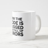KODEX GEBUGT UND VOLLSTÄNDIG FEHLER Jumbo-Tasse (Vorderseite Rechts)