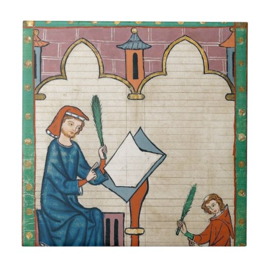 Kodex Manesse, 1300s Fliese (Vorderseite)