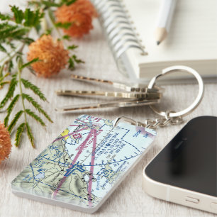 Kodiak Airport Karte / Taxi Diagramm Schlüsselanhänger