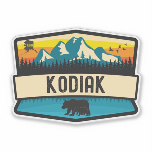 Kodiak, Alaska Aufkleber (Vorderseite)