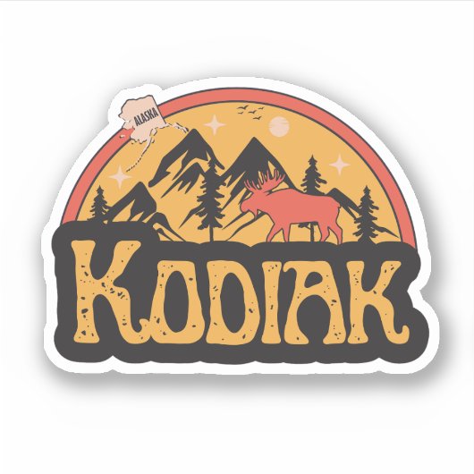 Kodiak, Alaska-Aufkleber Aufkleber (Vorderseite)