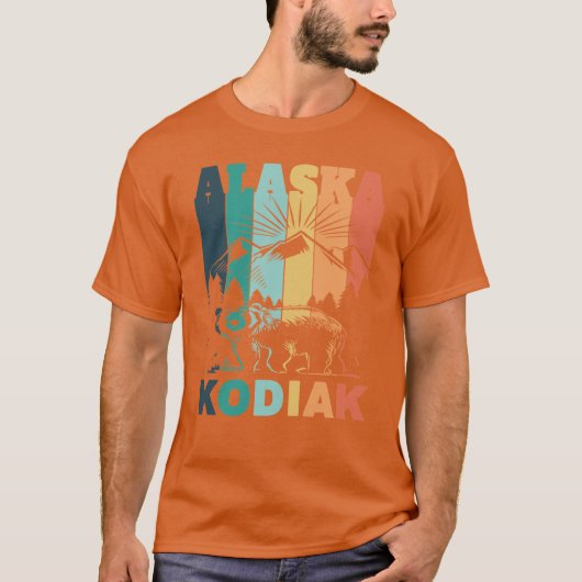 Kodiak Alaska Bergblick T-Shirt (Vorderseite)