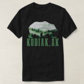Kodiak Alaska Grizzly Bär Naturwandern Camping H T-Shirt (Design vorne)