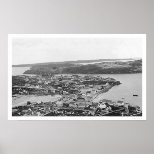 Kodiak Alaska Luftbild 1920 Poster (Vorne)