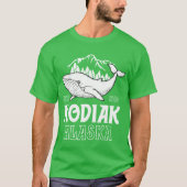 Kodiak Alaska T Shirt Whale Hiking Cruise Family V (Vorderseite)