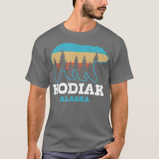 Kodiak Alaska Vintag Grizzly Bär Natur Souvenir T-Shirt