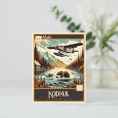 Kodiak, Alaska | VINTAG Postkarte (Stehend Vorderseite)