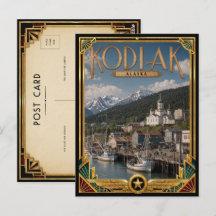 Kodiak Alaska Vintage Art Deco Golden Age