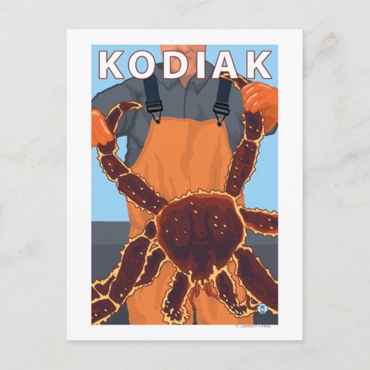 Kodiak, AlaskaAlaskan King Crab Postkarte (Vorderseite)
