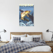 Kodiak, AlaskaCutthroat-Forelle Leinwanddruck (Insitu (Schlafzimmer))