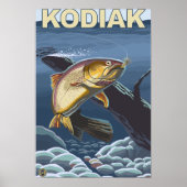 Kodiak, AlaskaCutthroat-Forelle Poster (Vorne)