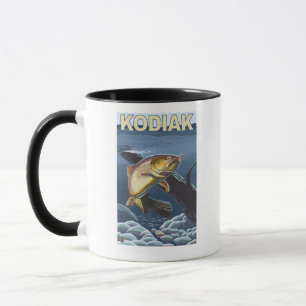 Kodiak, AlaskaCutthroat Forelle-Querschnitt Tasse