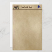 Kodiak-Bär auf altem Papier (Vorne/Hinten)