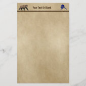 Kodiak-Bär auf altem Papier (Vorderseite)