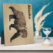 Kodiak-Bär auf altem Papier Fotoplatte (Seite)