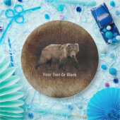 Kodiak-Bär auf Kariou-Fur Pappteller (Party)