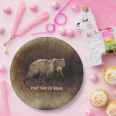 Kodiak-Bär auf Kariou-Fur Pappteller (Party)