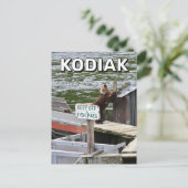 Kodiak Bär bricht die Regeln Postkarte (Stehend Vorderseite)