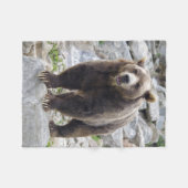 Kodiak Bär Fleecedecke (Vorderseite (Horizontal))