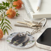 Kodiak-Bär Stehend auf einem Felsen Schlüsselanhänger (Vorderseite rechts)