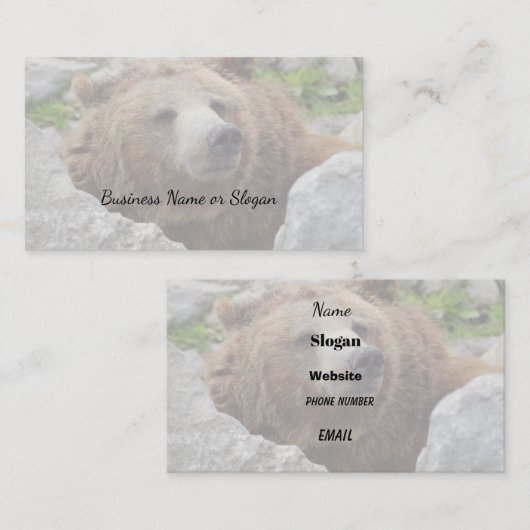 Kodiak Bär Visitenkarte (Vorne/Hinten)